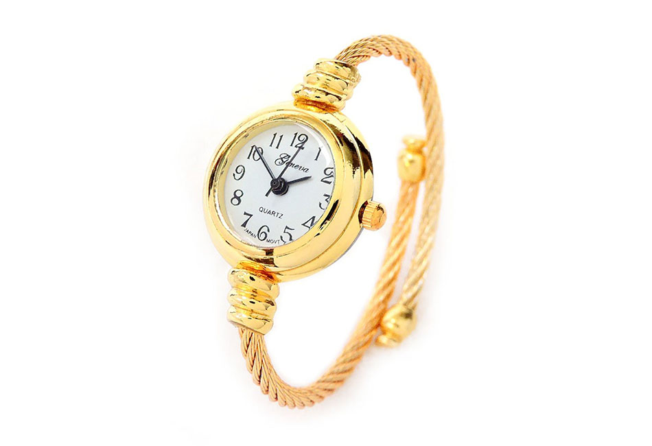 New Gold Geneva Cable Band Women's Small Size Bangle