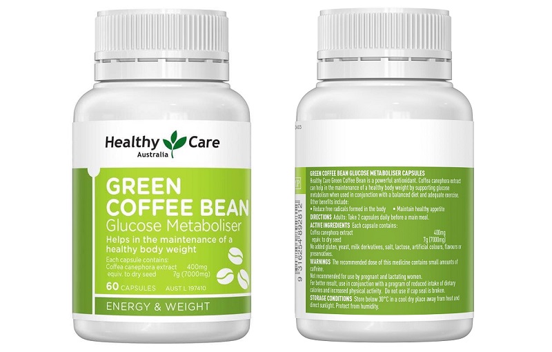 Healthy Care Green Coffee Bean giam can