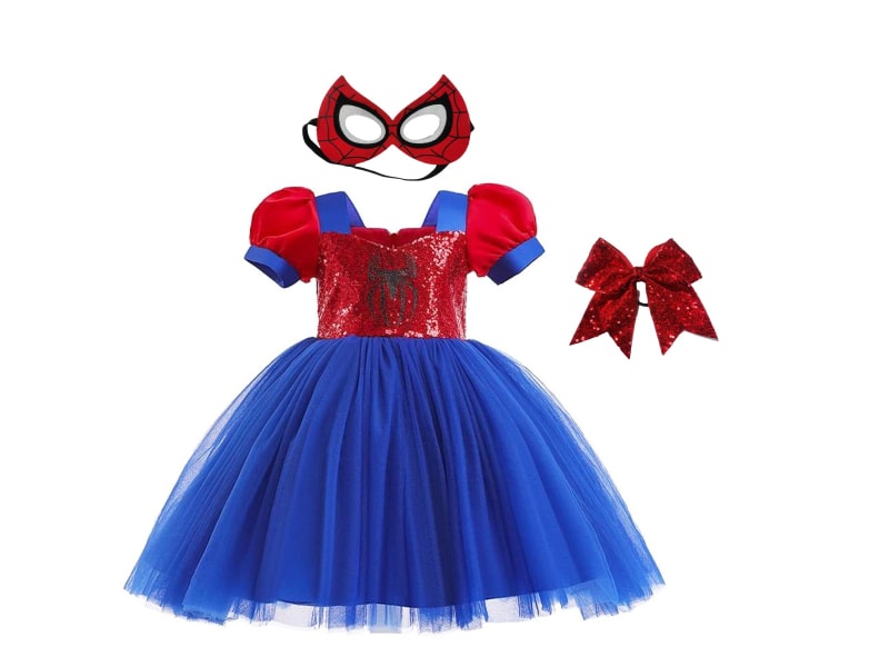 Kids Girls Spider Superheroine Costume