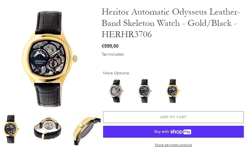 Heritor Automatic Odysseus Leather-Band