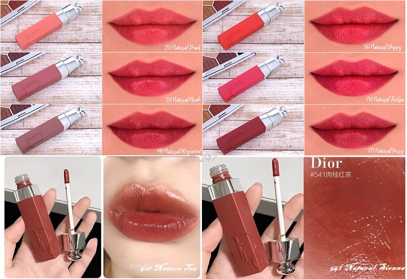 Review Son Dior Addict Lip Tint 491 Natural Rosewood Hồng Nâu