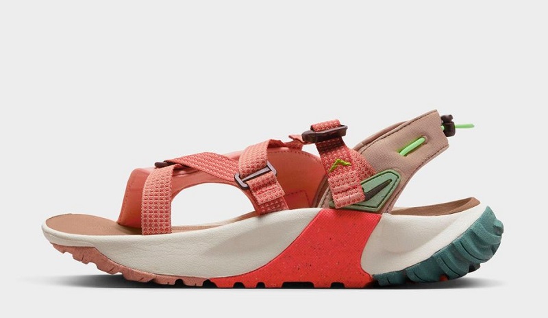 Nike Oneonta Sandals In Beige And Madder Root Pink