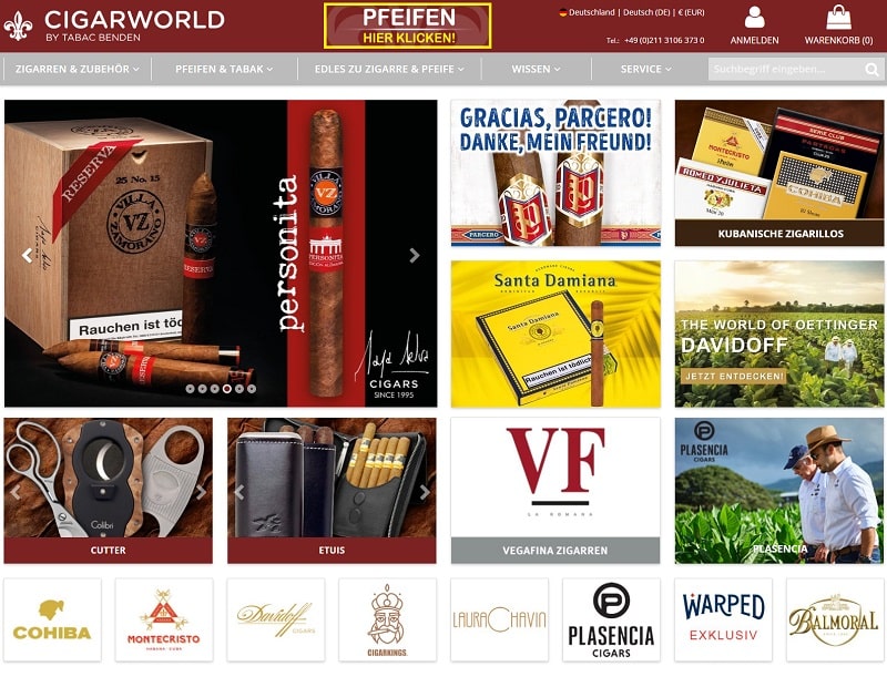 trang web Cigarworld.de